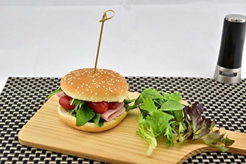 Gmark Bamboo Knot Skewers 6" 200 ct, Twisted Ends Bamboo Picks, Cocktail Picks GM1030