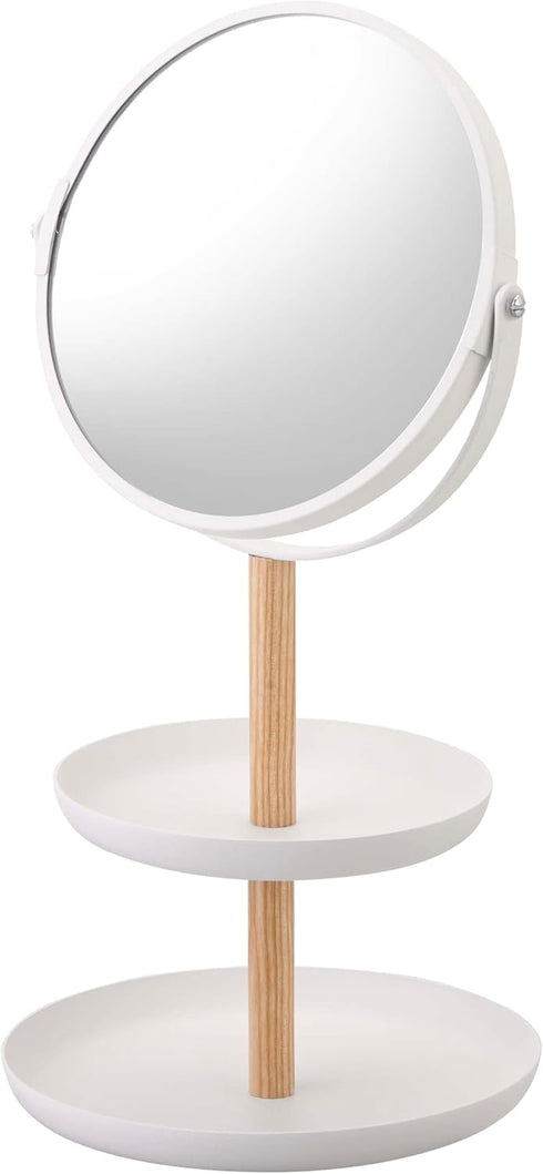 YAMAZAKI home Tosca Accessory Trays/Mirror, White