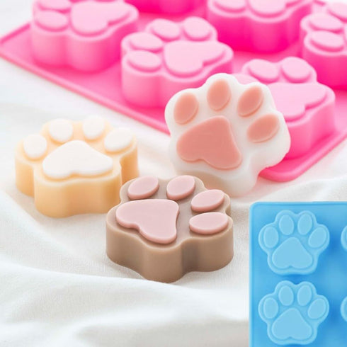 2 PCS Silicone Molds: Puppy Dog Paw, 6 Cavity Mould for Homemade Treats and Chocolate Baking