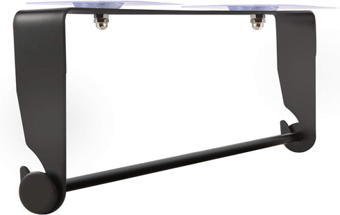 Under Cabinet Paper Towel Holder Wall Mount, Stainless Steel for Large Rolls - Black