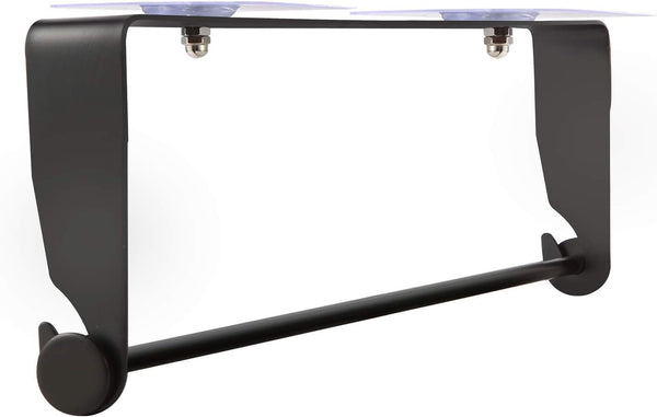 Under Cabinet Paper Towel Holder Wall Mount, Stainless Steel for Large Rolls - Black