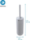iDesign Cade Bowl Brush and Holder, Toilet Cleaning Set for Bathroom, Matte Gray (2 Each)