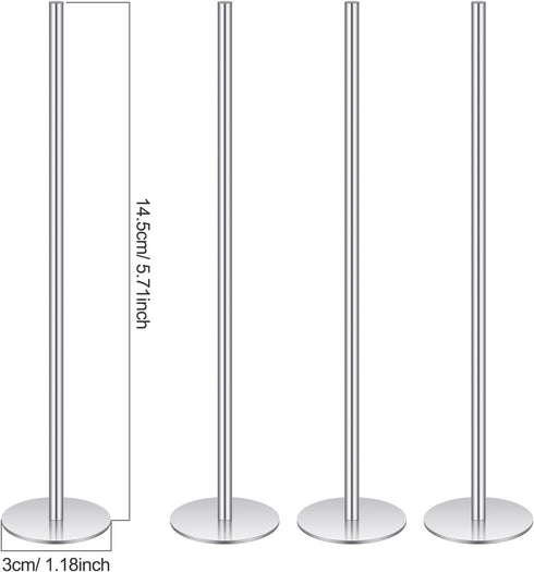 Cake Heating Rod 5.71 Inch Sliver Baking Nails for Baking Stainless Steel Heating Core for Cakes Baking Stick Supplies (4 Pcs) by Jutom