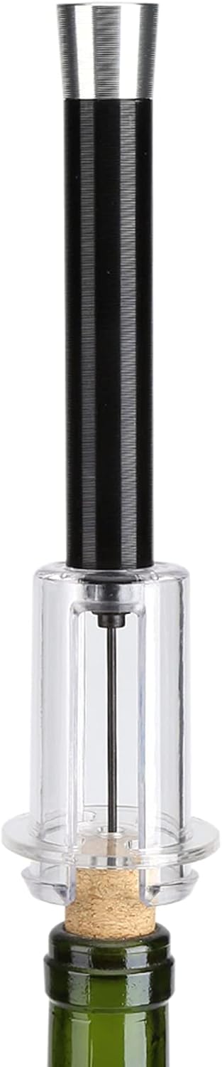Easy Air Pump, Black Pneumatic Corkscrew for Red Wine Bottle Opener, Cork Remover