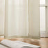 MIULEE 2 Panels Farmhouse Solid Color Beige Sheer Curtains, Elegant Grommet Window Drapes for Bedroom Living Room