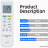 Replacement Remote Control for DAIKIN AC Air Conditioner, ARC480A1 to ARC480A12, RX09NMVJU, FTX12NMVJU
