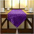 ShinyBeauty Sequin Table Runner with Tassel 12inx108in Purple, Dining Table Runner Sequin
