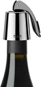 OWO Stainless Steel Wine Bottle Stopper, Reusable Wine Saver with Silicone Seal, Decorative Bottle Sealer (Metal Black,