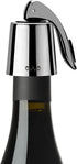 OWO Stainless Steel Wine Bottle Stopper, Reusable Wine Saver with Silicone Seal, Decorative Bottle Sealer (Metal Black,