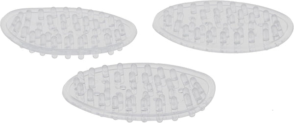 iDesign Plastic Soap Dish, Kitchen Sponge Holder, and Soap Saver - Set of 3, Clear, 0.75” x 3.25” x 4.75”