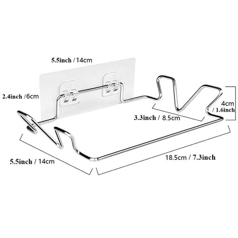 Sexoxo Trash Bag Holder for Cupboards Kitchen Cabinet Door, Stainless Steel Portable Garbage Bins ( with Wall Sticker