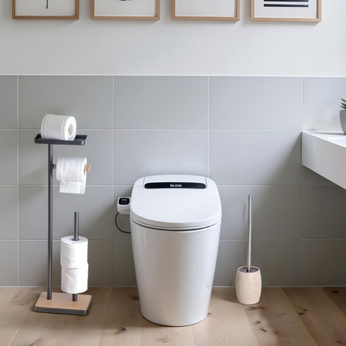 360 Set Clasin Home Toilet Bowl Brush and Holder with Stainless Steel Long Handle, Toilet Scrubber Brush with Durable