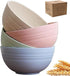 Unbreakable 24 oz Cereal Bowls, Reusable Wheat Straw Bowls, Eco-Friendly, BPA Free, 4 Set