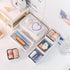 RAUVOLFIA 6 Pack Plastic Drawer Organizer Set, White Bathroom Vanity Trays for Makeup, Jewelry, Office, and Kitchen
