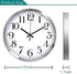 TopOne Silent Wall Clock, Battery Operated 12 inch Silver Aluminum Quartz Decor for Kitchen, Home, School