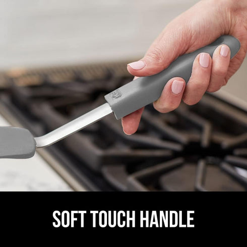 Gorilla Grip Nonstick Silicone Spatula, Heat Resistant, Flexible Head, Stainless Steel Kitchen Spatulas, 2 Pack