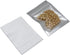PABCK 100 Pcs Matte White Front Window Resealable Foil Zipper Lock Pouch for Food Storage Bags
