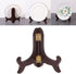 NOLITOY Plate Display Stand Vintage Wooden Easel Stand Tabletop Plate Holder Picture Frame Display Stand for Books Picture Frames Plates Medals 4 Inch