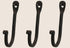 Colonial Tin Works Vintage Hand Forged Iron Classic Early American Plain Hook, Set of 12