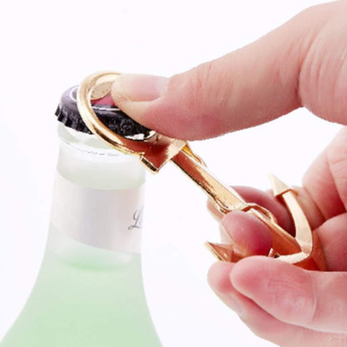 Bodosac 30 Pcs Gold Anchor Bottle Openers, Baby Shower Wedding Party Favors with Bag, Vintage Style, Less Oxidized