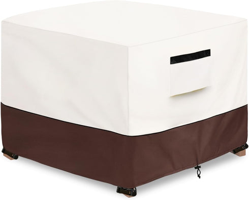 Patio Ottoman Cover,25W x 25D x 18H inch,Waterproof Square Patio Small Side