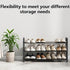 Closet 3 Expandable Shoe Rack Small Shoe Storage Narrow Shoe Racks Metal Show Rack Slim Shoe Shelf for Entryway