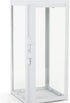 Zings & Thingz Manhattan Hanging Cable Candle Holder Lantern, Decorative Light Home Decor, 15" Tall, White