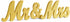 Mandala Crafts Gold Wooden Mr & Mrs Signs for Wedding Decorations, Reception & Sweetheart Table Decor
