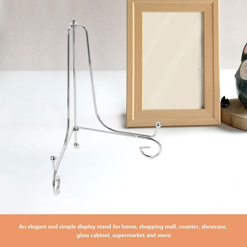 HOMSFOU Table Top Display Stand, Iron Plate Holder Easel for Photo Frame, Decorative Plate, Book, Art