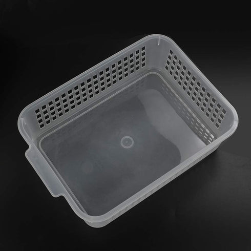 Rectangular Plastic Storage Organization Trays Baskets, Clear, 6-Pack