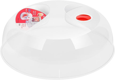 Flexzion 10 Inch Microwave Splatter Cover, BPA-Free, Adjustable Steam Vent, Dishwasher Safe