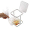 Originals Metal Countertop Trash Can, Garbage Bag Holder for Home Kitchen (White)