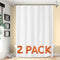2-Pack Fabric Shower Curtain Liners - Lightweight White Cloth with Magnets, Washable & Water Repellent, 71" W x 72" L