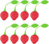 8PC Silicone Tea Strainers for Loose Tea, Cute Strawberry Shape Tea Infuser Set, Tea Filters for Loose-Leaf