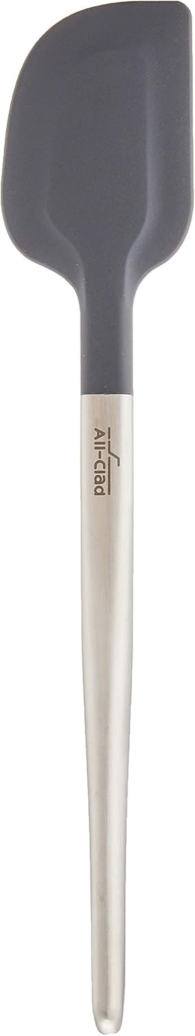 All-Clad Specialty Silicone Kitchen Gadgets Spatula Kitchen Tools, Silver Stainless Steel and Black