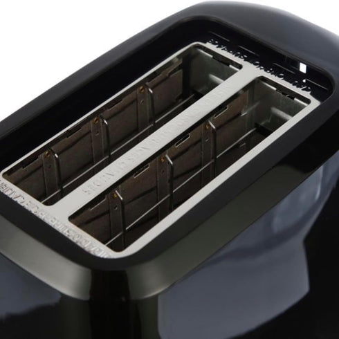 MS Premium 2 Slice Toaster, Black, with 6 Shade Settings and Removable Crumb Tray