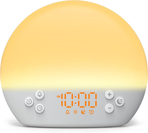 KEPLUG Wake Up Light Sunrise Alarm Clock,Digital Alarm Clocks Bedside Dimmable Night