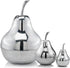 Modern Day Accents 3863 Small Polished Pear, Silver Fruit Decor, Tabletop Centerpiece, 4" L x 4" W x 6.5" H