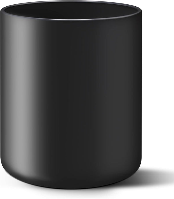 Matte Black Utensil Holder for Kitchen Counter, Ceramic Crock for Cooking Utensils, Easy to Clean, 4.5×6.4 In