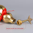 BRABUD Chinese Feng Shui Alloy Gourd Statue, Gold Wu Lou Figurine for Good Luck Wealth Home Decoration (6.3'') ZD081