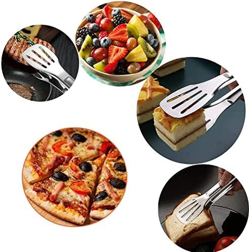 Serving Tongs Kitchen Tongs, Stainless Steel Food Tong Serving Tong, Small 6 Pack, 7 Inch