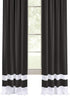 Collections Etc Darcy Two-Tone Rod Pocket Window Curtain Panel, Black, 52"X84"