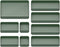 CHANCETSUI 9 Pcs Stackable Drawer Organizer Trays Set, Green Multifunctional Storage for Vanity, Bathroom & Office