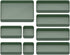 CHANCETSUI 9 Pcs Stackable Drawer Organizer Trays Set, Green Multifunctional Storage for Vanity, Bathroom & Office
