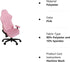 SARAFLORA Stretch Washable Gaming Chair Covers, Computer Chair Slipcovers for Armchair, Swivel Chair (Pink, X-Large)