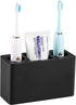Luxspire Toothbrush Holder, 3 Slots Electric Toothbrush and Toothpaste Stand, Bathroom Countertop Organizer - Black
