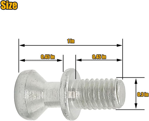 DA61-03734A DA61-11161A Handle Fixer Replacement for Refrigerator Door Handle Mounting Stud Screw (4 Pack) by Fenhaliny