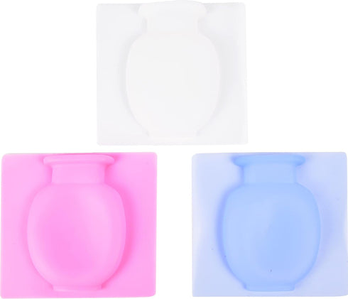 Chezmax 3PCs Flower Pot Silicone Sticky Vase, Reusable Wall-Mounted Decorative Hanging Vase