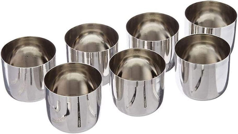 Satre Online and Marketing Stainless Steel Spice Box Without Lid, Indian Spice Box with 7 Spice Containers