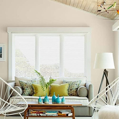 LEMON CLOUD Self-Adhesive Privacy Window Film, No-Glue Static Cling Stripe Pattern, 17.5 x 78.7 Inch